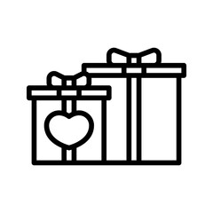 Wedding Gift icon set style collection in line, solid, flat, flat line style on white background