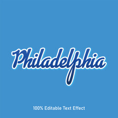 Naklejka na ściany i meble Philadelphia text effect vector. Editable college t-shirt design printable text effect vector. 3d text effect vector.