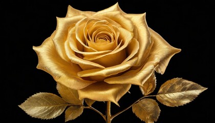 single golden rose