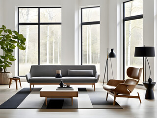 Minimalist Masterpiece: Chic Modern Living, Sophisticated Flair