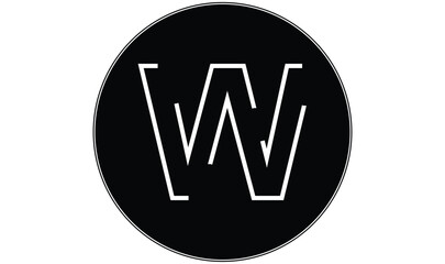 Fototapeta premium Letter W logo design template ,cross vector logo icon circle logotype