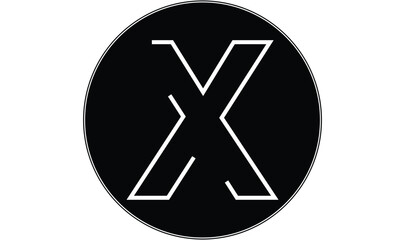 Letter X logo design template ,cross vector logo icon circle logotype