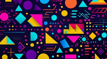Retro abstract 90s style design background animation