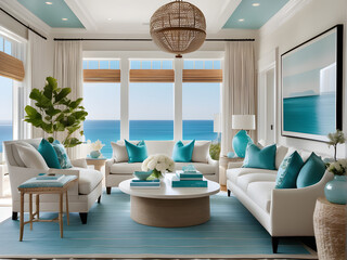 Fabric Indulgence Seaside: Chic Coastal Modern Living Allures