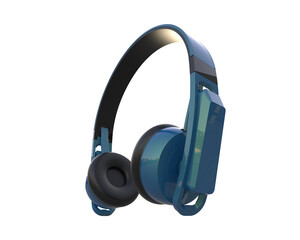 Headphones isolated on background. 3d rendering - illustration