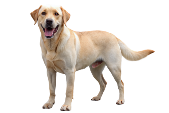 Labrador Retriever dog on a transparent background