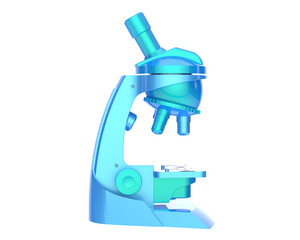 Microscope isolated on background. 3d rendering - illustration