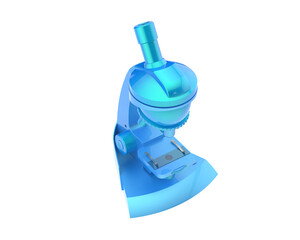 Microscope isolated on background. 3d rendering - illustration