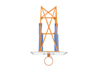Basketball hoop isolated on background. 3d rendering - illustration