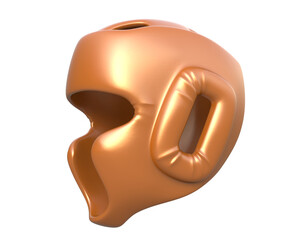 Boxing helmet isolated on background. 3d rendering - illustration