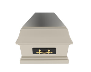 Coffin isolated on background. 3d rendering - illustration
