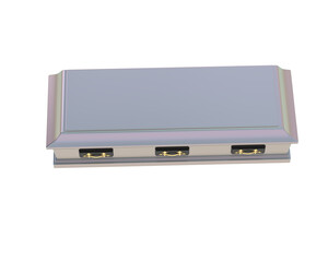 Coffin isolated on background. 3d rendering - illustration