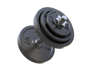 Obraz premium Barbell isolated on background. 3d rendering - illustration
