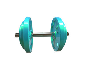 Dumbbell isolated on background 3d rendering illustration