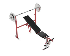 Gym equipment isolated on background. 3d rendering - illustration
