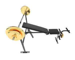 Gym equipment isolated on background. 3d rendering - illustration