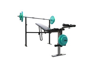 Gym equipment isolated on background. 3d rendering - illustration