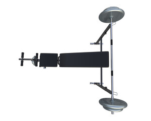 Gym equipment isolated on background. 3d rendering - illustration