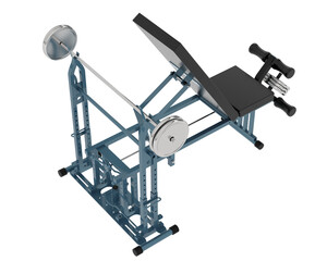Gym equipment isolated on background. 3d rendering - illustration