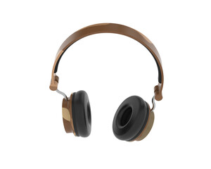 Headphones isolated on background. 3d rendering - illustration
