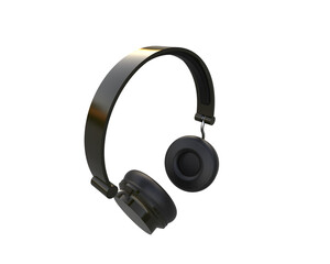 Headphones isolated on background. 3d rendering - illustration