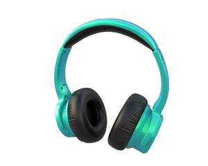 Headphones isolated on background 3d rendering illustration