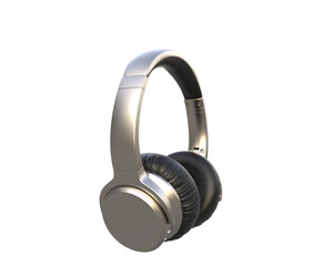 Headphones isolated on background 3d rendering illustration