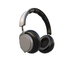 Headphones isolated on background. 3d rendering - illustration