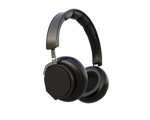 Headphones isolated on background. 3d rendering - illustration