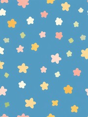 Stars simple pattern background, Simple Flat Illustration