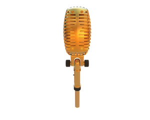 Fototapeta premium Microphone isolated on background. 3d rendering - illustration