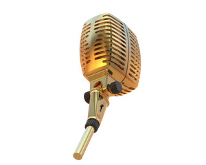Microphone isolated on background. 3d rendering - illustration