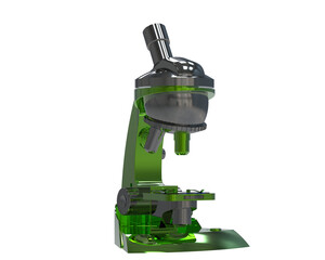 Microscope isolated on background. 3d rendering - illustration