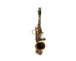 Saxophone isolated on background. 3d rendering - illustration