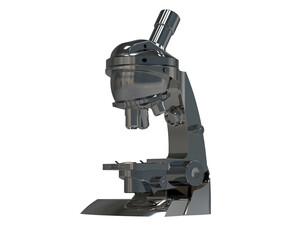 Microscope isolated on background. 3d rendering - illustration