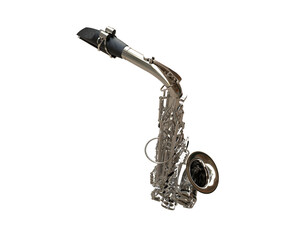 Saxophone isolated on background. 3d rendering - illustration