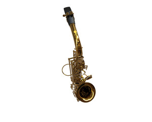 Saxophone isolated on background. 3d rendering - illustration