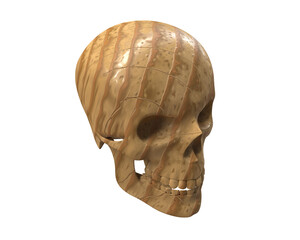 Skull isolated on background. 3d rendering - illustration