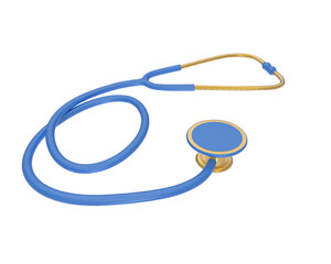Stethoscope isolated on background. 3d rendering - illustration