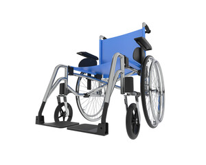 Wheelchair isolated on background. 3d rendering - illustration