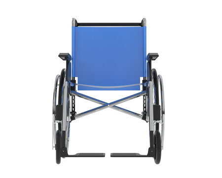 Wheelchair isolated on background. 3d rendering - illustration