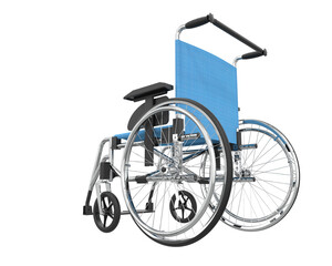 Fototapeta na wymiar Wheelchair isolated on background. 3d rendering - illustration