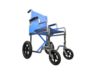 Hospital wheelchair isolated on background. 3d rendering - illustration