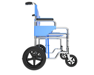 Hospital wheelchair isolated on background. 3d rendering - illustration