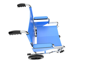 Hospital wheelchair isolated on background. 3d rendering - illustration