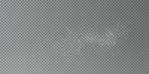 Bokeh light lights effect background. White png dust light. Christmas background of shining dust Christmas glowing light bokeh confetti and spark overlay texture for your design.