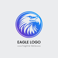 gradient eagle logo design icon template
