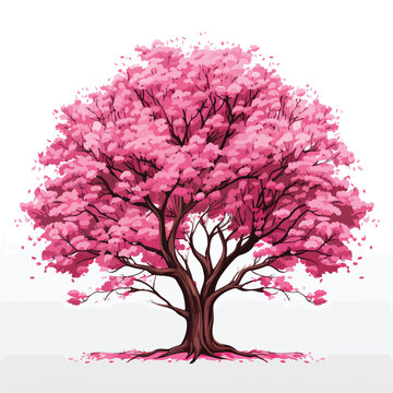 Pink Tree Vector