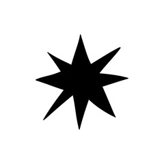 Obraz premium Hand drawn black shape