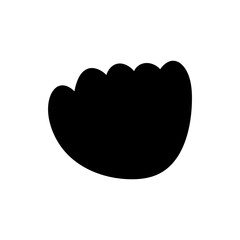 Hand drawn black shape